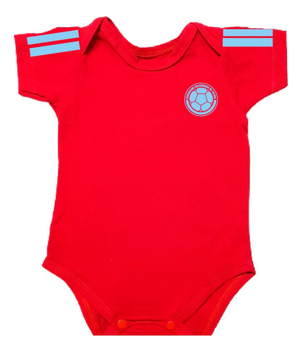 Mameluco Camiseta Colombia Roja Bebé 100% Algodón