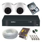 Kit Vigilância Ir 2 Dome Vhd 1010d Hdcvi Dvr 4ch Intelbras