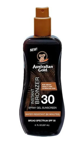 Bronceador Australian Gold Instant Bronzer Fps30 Spray Gel