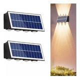 Lámpara De Luz Solar Impermeable Exterior De Pared Led 2pzs