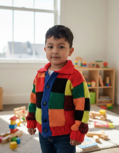 Cardigan Harry Styles Kids Multicolor Artesanal Premium