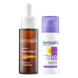 Kit Facial Dermaglós Serum Vitamina C + Protector Fps 50