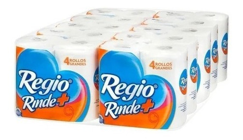 Papel Higiénico Regio Rinde Más 10 Paquetes Con 4 Rollos C/u