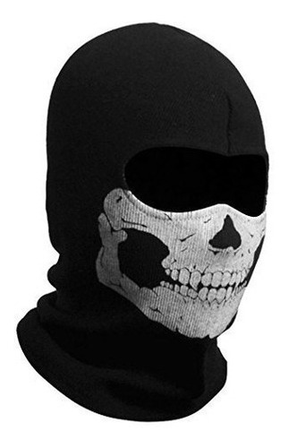 Nuoxinus Black Balaclava Ghosts Skull Full Face Mask Para Co