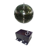 Esfera Espejada Bola Espejos Nº60 Motor 220v Luces Dj Oferta