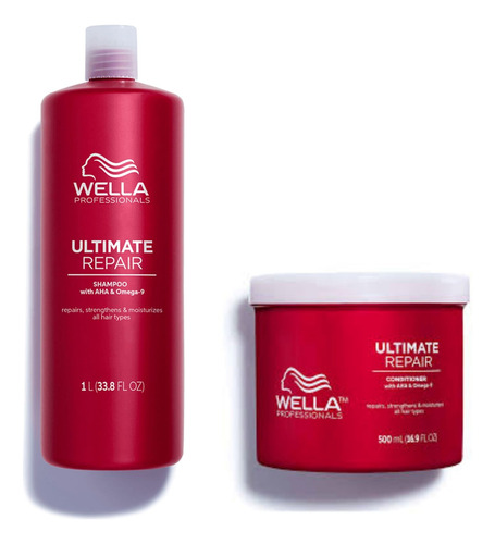 Shampoo Y Acondicionador Ultimate Repair Wella 1000 Y 500 Ml