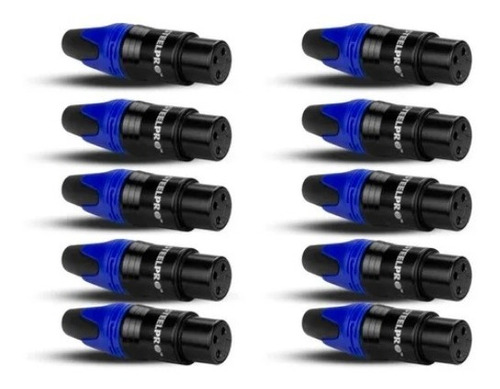 Conector Xlr Tipo Canon Hembra Audio Y Dmx Steelpro 10pcs