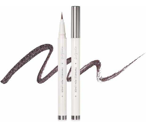 Rom&nd Twinkle Pen Liner Delineador De Glitter #midnight Ash