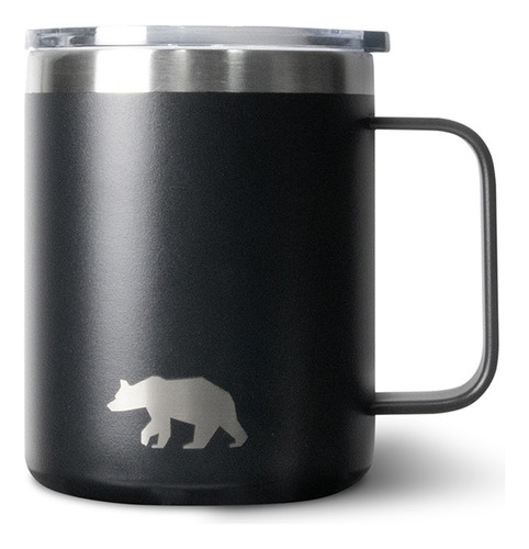 Caneca Térmica Mug 12 Oz 335 Ml Com Tampa - Qgk Preta