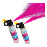 Packx2 Extintor Humo Revelacion De Genero Cañon Spray Color 