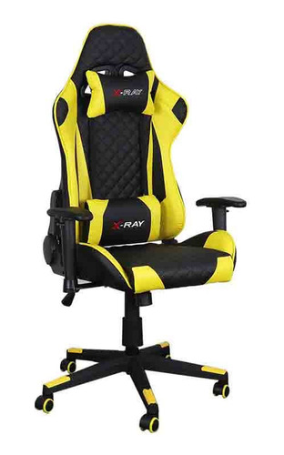 Cadeira Gamer Ergonômica X-ray Preta E Amarela