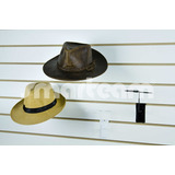 Exhibidor De Gorra - Sombrero /  Panel Ranurado Blanco-negro / Pack 12unidades / Mercado Envios