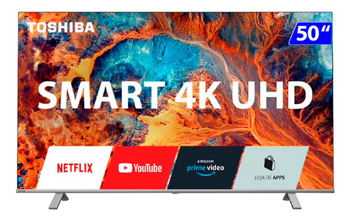 Smart Tv Led 50'' Toshiba 4k Dled 3 Hdmi 2 Usb Wi-fi 50c350l