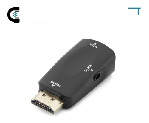 Adaptador Hdmi A Vga Con Audio Auxiliar 3.5 Mm