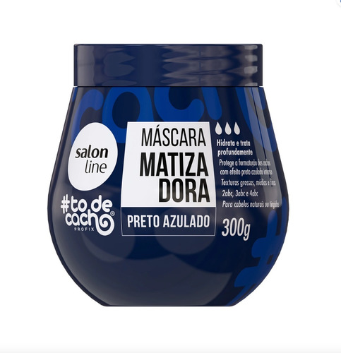 Máscara Matizadora Salon Line To De Cacho Preto Azulado 300g