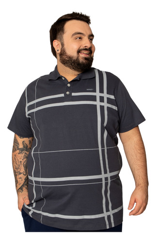 Camiseta Polo Plus Size Masculina Lisa Tamanhos Grandes G5