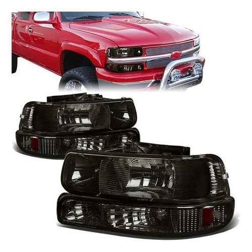 Faros Delanteros Chevy Silverado 1500 2500hd 3500 1999-2002