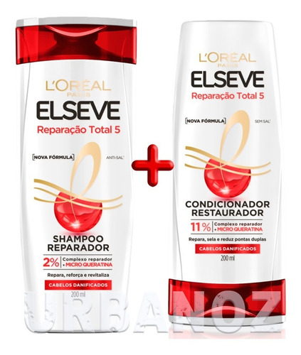  Kit Shampoo E Condicionador Loréal Elseve Reparação Total 5