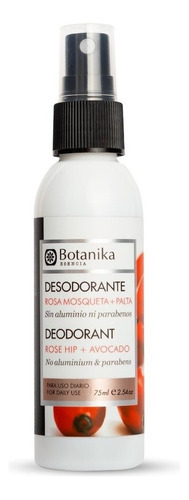 Desodorante Natural 75ml Spray Rosa Mosqueta + Palta