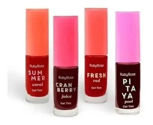 Gel Tint - Liptint Em Gel - Ruby Rose Cor Cran Berry