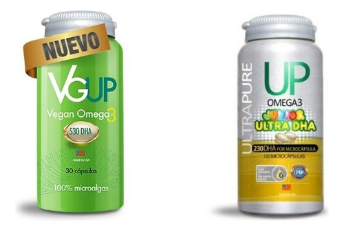 Pack Omega 3 Vegano + Omega 3 Junior.