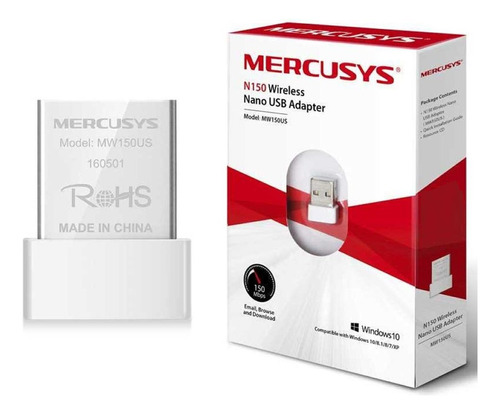 Placa De Red Wifi Usb Mercusys Mw150us Adaptador 150mbps