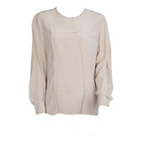 Blusa, Fiesta/formal, Seda, Beige  Cortes,  Talla M