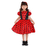 Chicas Halloween Ladybug Costume Ladybug Cosplay Vestid...