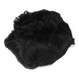 Peluca De Pelo Negro Corta Para Hombre, Textura Natural, Bue