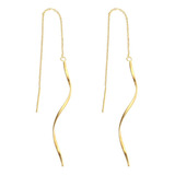 Aretes Largos Borlas Pendientes De Oro 18k Regalos De Mujer