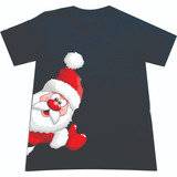 Camisetas Navideñas Santa Claus Papa Noel Costado Navidad Sm