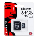 Tarjeta Kingston Micro Sd 64gb Clase 10 Con Adaptador