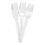 Tenedores De Plástico Transparente, Cubiertos Desechables De
