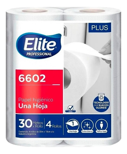 Papel Higiénico Blanco Elite 48 Unid. Pack 12 X 4 Rollos 30m