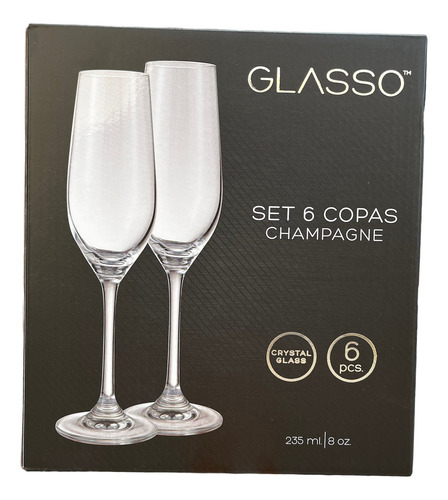 Set Copa De Champaña Cristal Glasso ® Color Trasparente