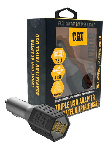 Cargador Cat Para Autos Triple Usb