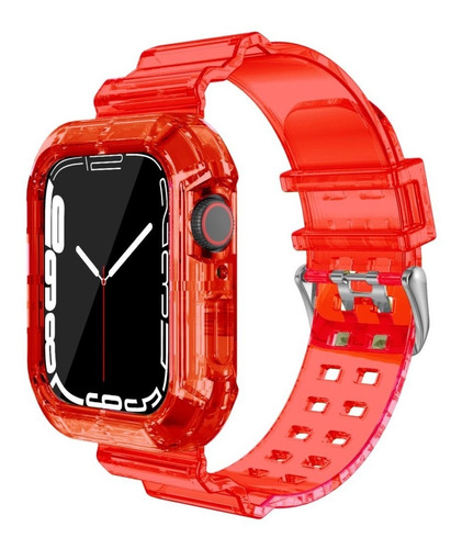 Correa Funda Roja Compatible Apple Watch 38-40 Y 42-44mm