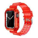 Correa Funda Roja Compatible Apple Watch 38-40 Y 42-44mm