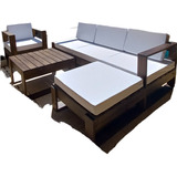 Juego De Living Sidney Con Almohadones Exterior/int