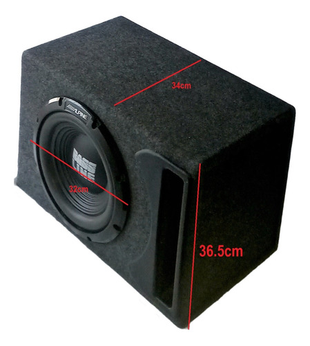 Subwoofer Bass Line Alpine Swa-12s4 + Fuente Alpine Mrv-m250