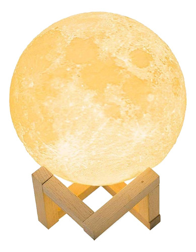 Lámpara Esfera Velador Luz De Luna Colores 3d Mesa