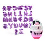 Cortantes Letras Disney Abecedario Reposteria Porcelana Fria