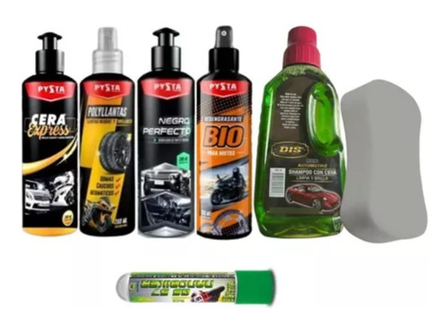 Kit Limpieza Vehiculos 5 Productos Super Promoción + Espuma