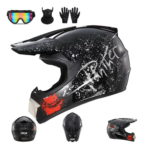 Casco Para Motocross Certificado Dot  + Regalo+ Abs Gogles