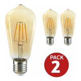 Ampolletas 6w Vintage Decorativa St58. Pack 2 Unidades