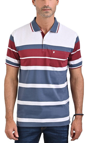 Playera Manga Corta Polo Yale Bicolor Modern Fit