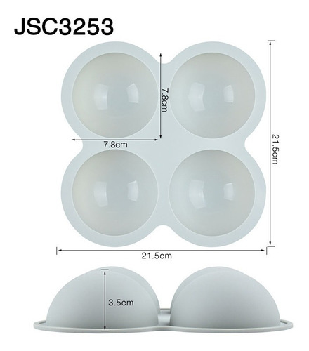 Sj 9 Tipos Media Esfera/molde De Silicona Redondo Plano Deco