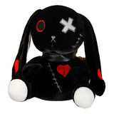 Peluche Bad Bunny Dark Gothic Conejo Punk Heart Scar Eye