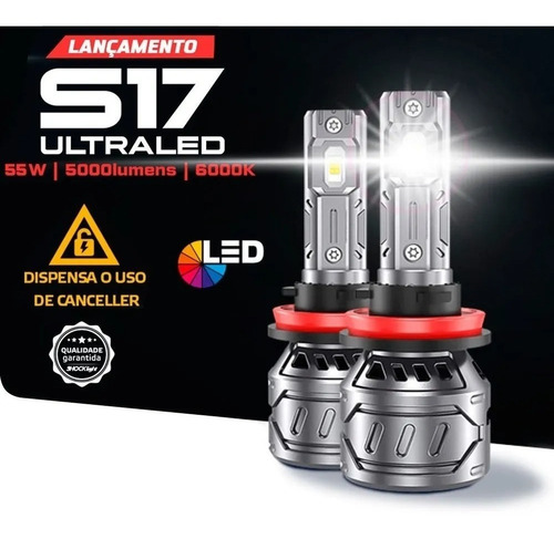 Ultra Led S17 Shocklight 10.000 Lumens H7 H1 H8 H11 Hb4 Hb3