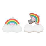 Memoria Usb 32gb Diseño Forma Figura De Nube Y Arcoiris